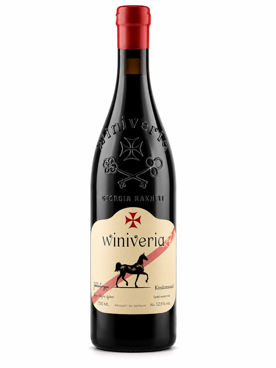 Winiveria Kindzmarauli 2024 red wine bottle